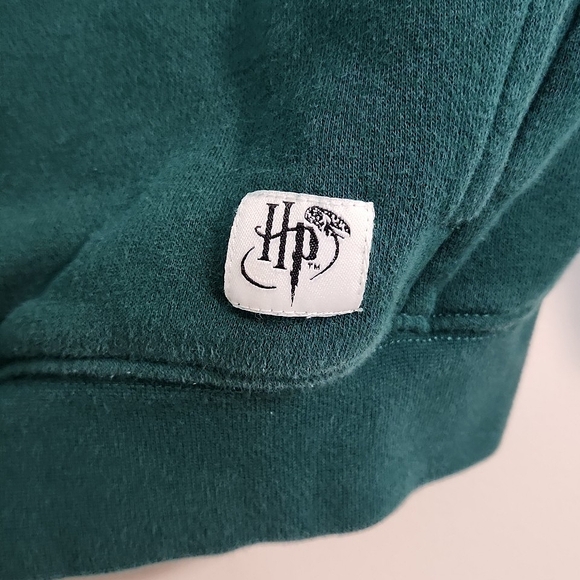 H&M Harry Potter™ Cotton Green Hoodie Sweatshirt, Size 10-12 ~ EUC - Picture 6 of 13